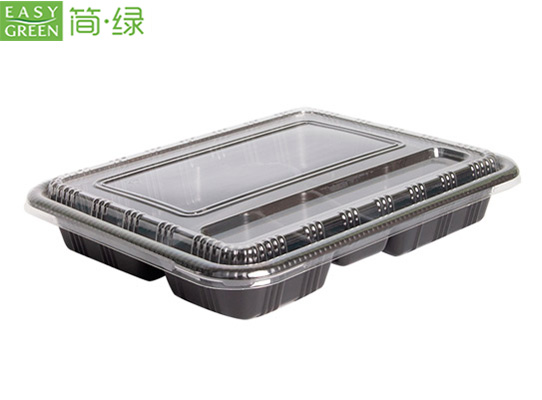 black food containers with lids