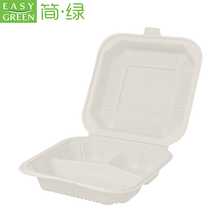 To Go Food Containers, Disposable Degradable Cornstarch Take Out