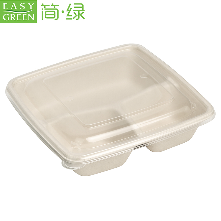 Clear Bento Box 3 Compartment with Lid