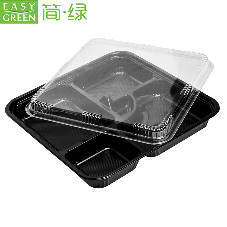 Buy Wholesale China Microwaveable Disposable Plastic Food Container Black  Round Eco Friendly Bento Pp Lunch Box & Disposable Plastic Food Container  at USD 0.08