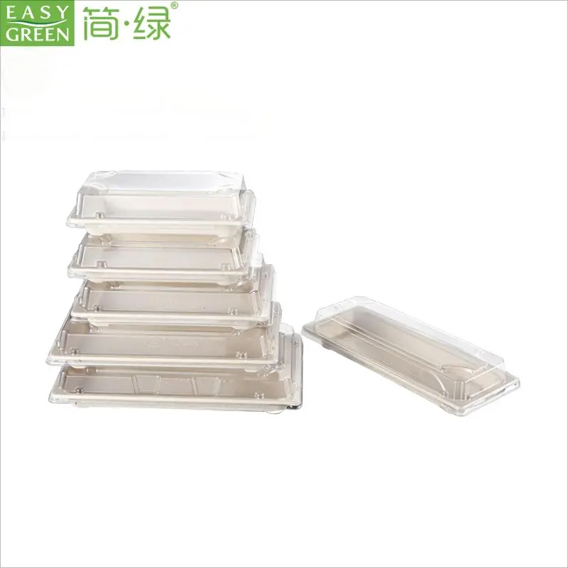 EG Series Disposable Sugarcane Sushi Containers with Lid